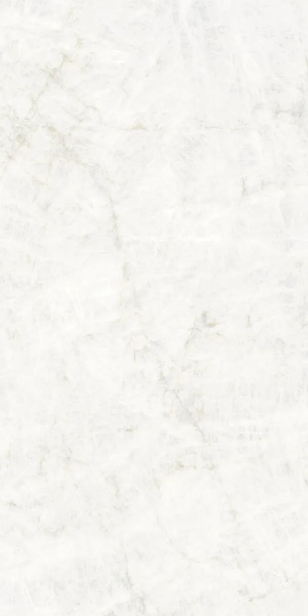 Image of installed Panoramic Porcelain Surfaces Opalite White Porcelain countertops