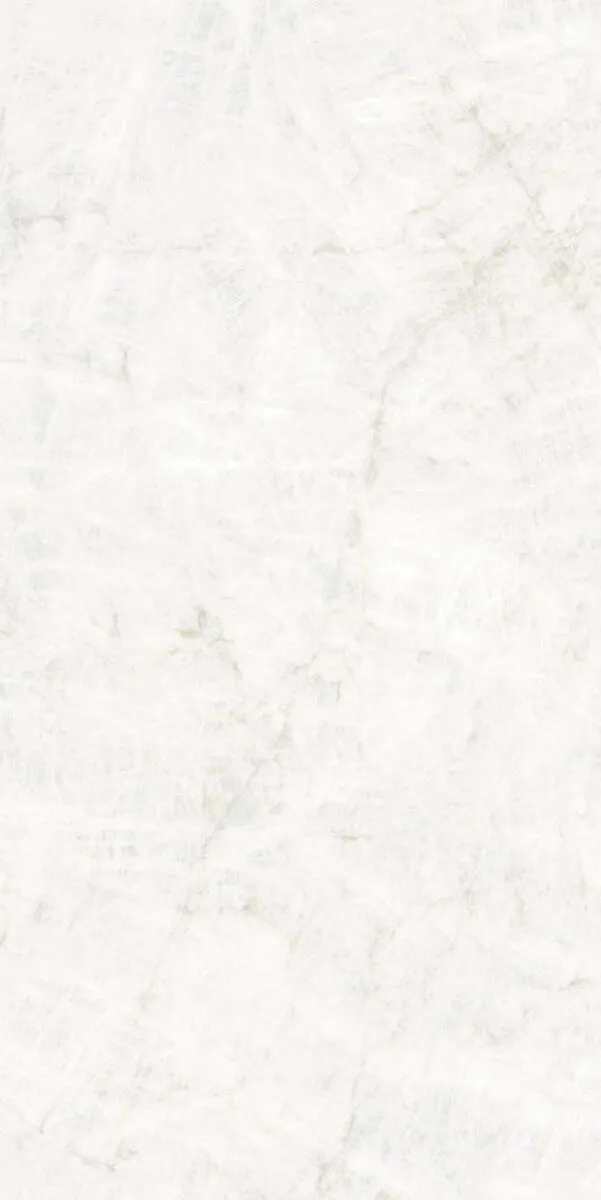 Image of installed Panoramic Porcelain Surfaces Opalite White Porcelain countertops