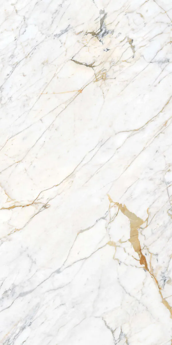 Closeup image of Panoramic Porcelain Surfaces Diamond Mine White Porcelain countertop slab
