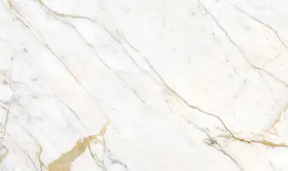 Image of installed Panoramic Porcelain Surfaces Diamond Mine White Porcelain countertops