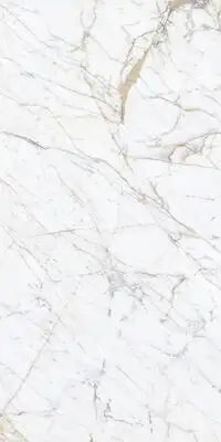Image of installed Panoramic Porcelain Surfaces Diamond Mine White Porcelain countertops