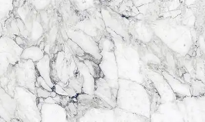 Closeup image of Panoramic Porcelain Surfaces Gypsum Calacatta White Porcelain countertop slab