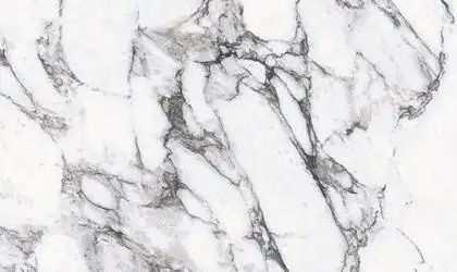 Image of installed Panoramic Porcelain Surfaces Gypsum Calacatta White Porcelain countertops