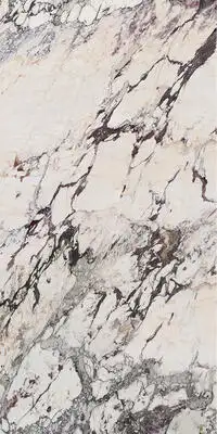 Image of installed Panoramic Porcelain Surfaces Calacatta Aries White Porcelain countertops