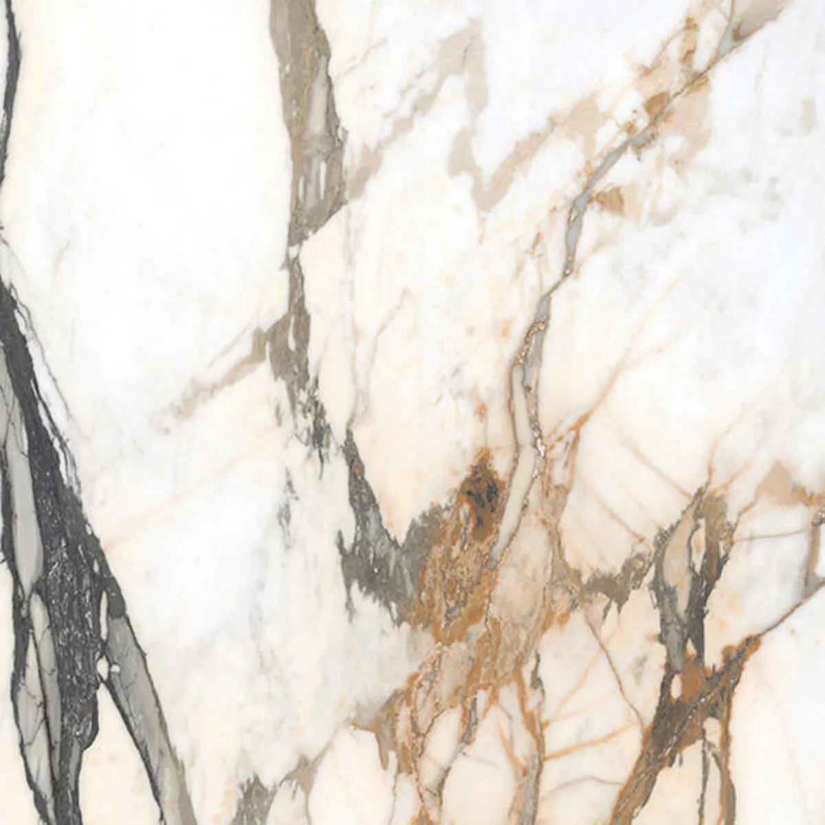 Image of installed Panoramic Porcelain Surfaces Calacatta Topaz White Porcelain countertops