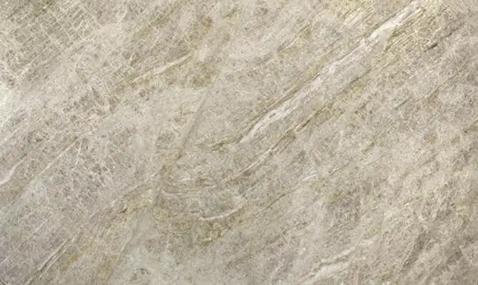 Image of installed Taj Mallorca Grey Quartzite countertops