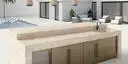 Image of installed Taj Mallorca Grey Quartzite countertops