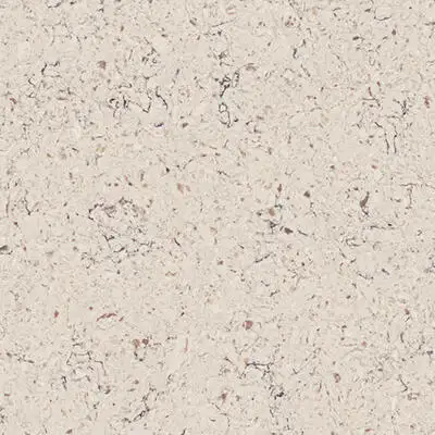 Closeup image of ONE Quartz Surfaces Alpine Winter Cream Quartz countertop slab