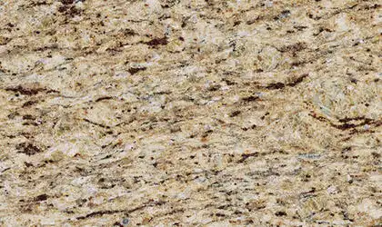 Closeup image of Giallo Ornamental Beige Granite countertop slab Stone Countertop