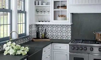 Image of installed Black Soapstone Black Soapstone countertops