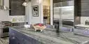 Image of installed Mercury Grey Quartzite countertops