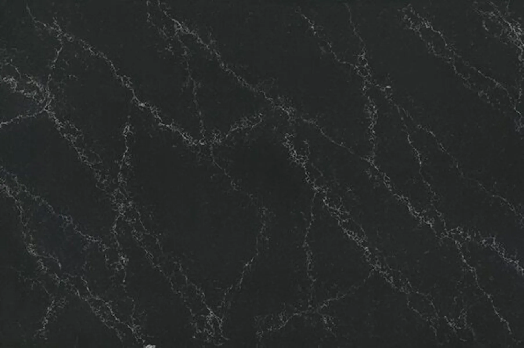 Image of installed ONE Quartz Surfaces Liberty Black Black Quartz countertops