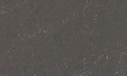 Image of installed ONE Quartz Surfaces Sirius Grey Quartz countertops