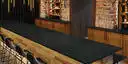 Image of installed ONE Quartz Surfaces Nightfall Black Quartz countertops