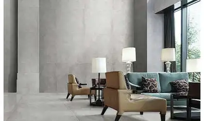 Image of installed Panoramic Porcelain Surfaces Stonewall Coal Beige Porcelain countertops