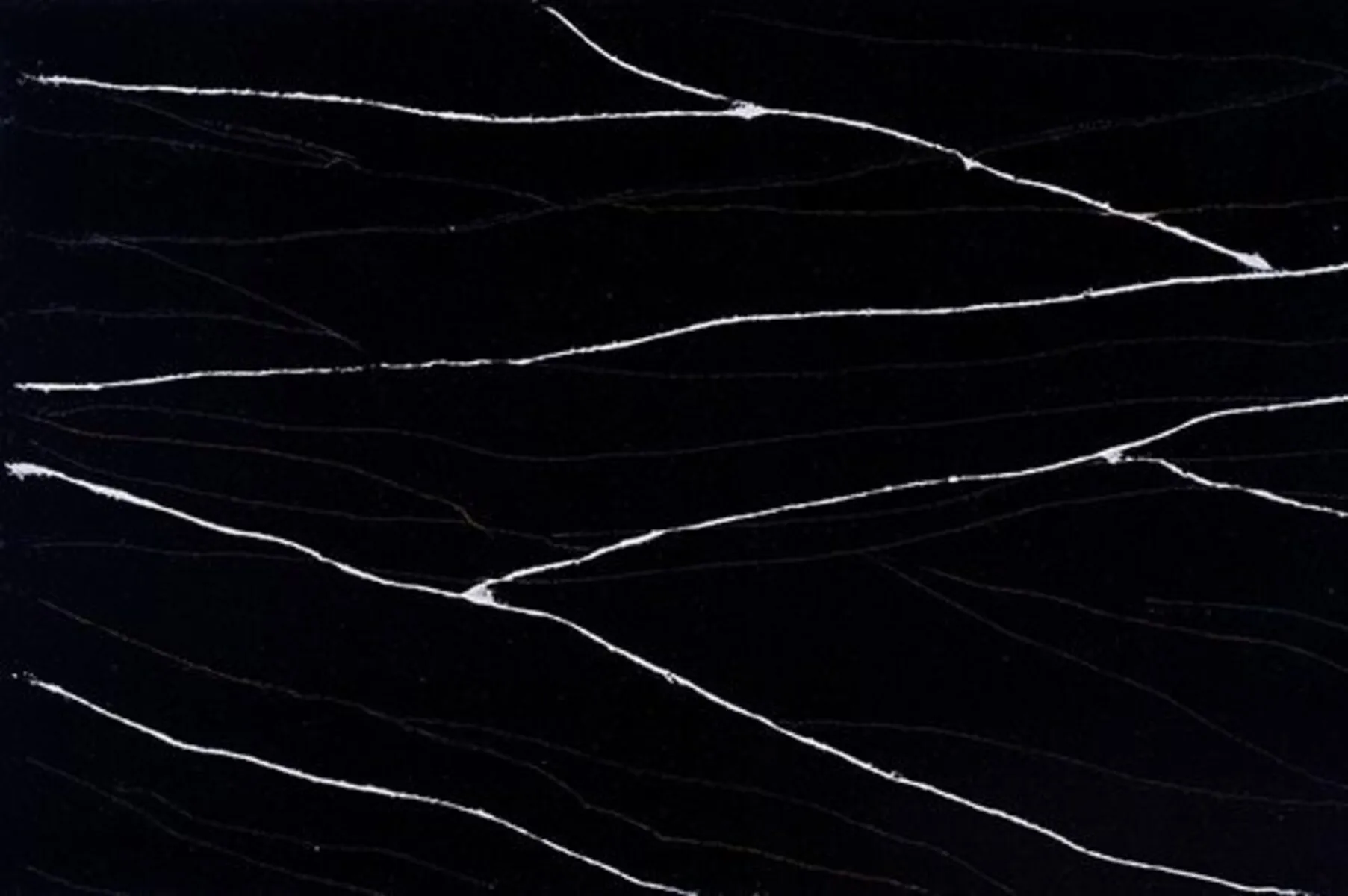 Image of installed ONE Quartz Surfaces Black Canyon Black Quartz countertops