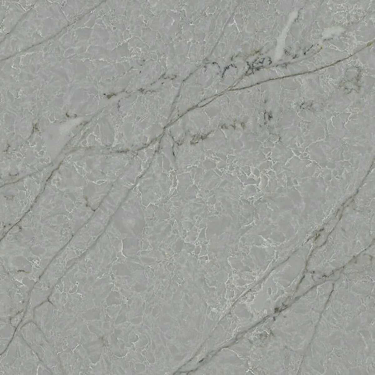 Image of installed ONE Quartz Surfaces Amazonite Grey Grey Quartz countertops