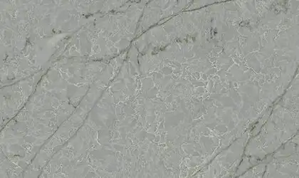 Image of installed ONE Quartz Surfaces Amazonite Grey Grey Quartz countertops