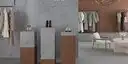 Image of installed ONE Quartz Surfaces Amazonite Grey Grey Quartz countertops