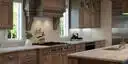 Image of installed Tahitian Cream Cream Quartzite countertops