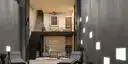 Image of installed Panoramic Porcelain Surfaces Chromium Grey Porcelain countertops