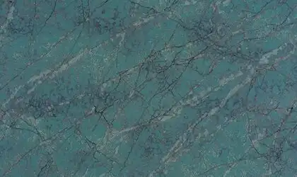 Closeup image of ONE Quartz Surfaces Amazonite Blue Quartz countertop slab