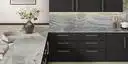 Image of installed Caldera Blue Grey Quartzite countertops