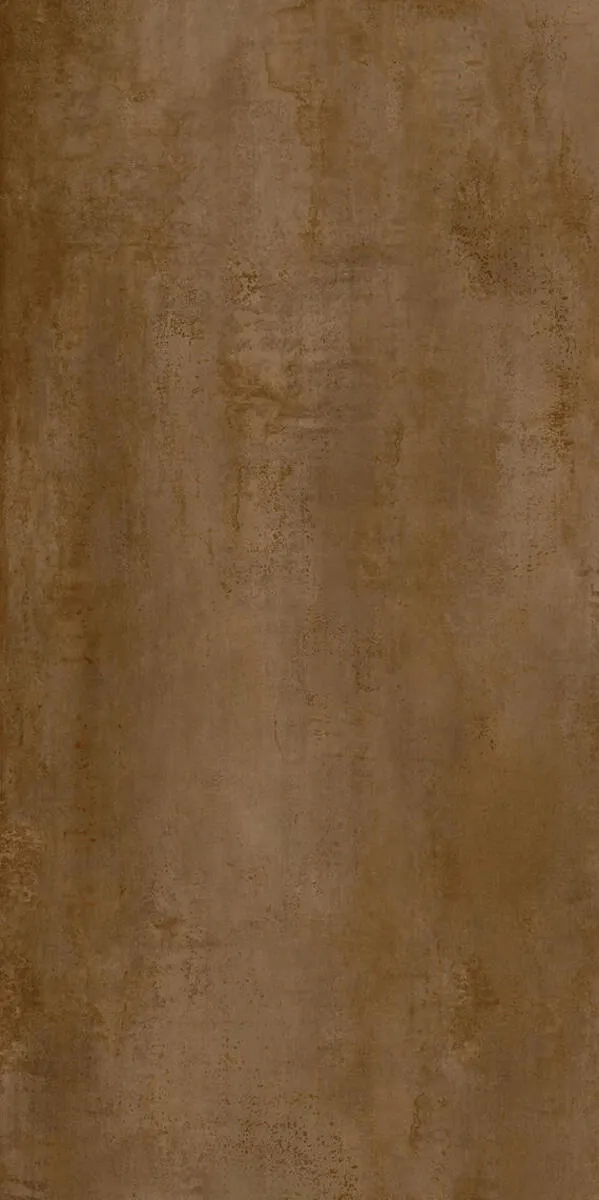 Image of installed Panoramic Porcelain Surfaces Brass Brown Porcelain countertops