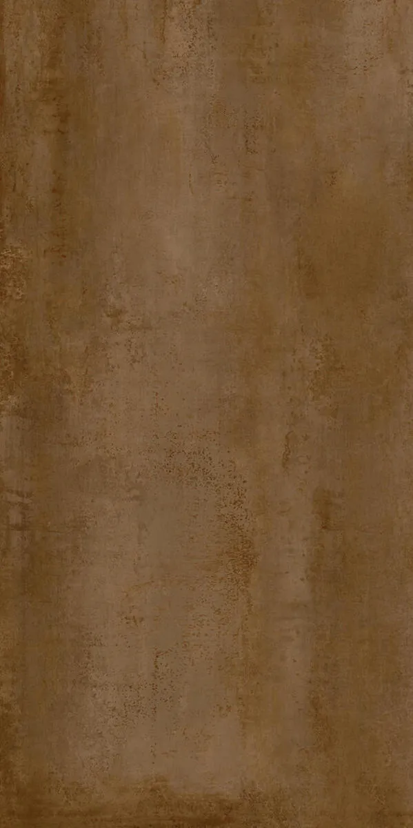 Image of installed Panoramic Porcelain Surfaces Brass Brown Porcelain countertops