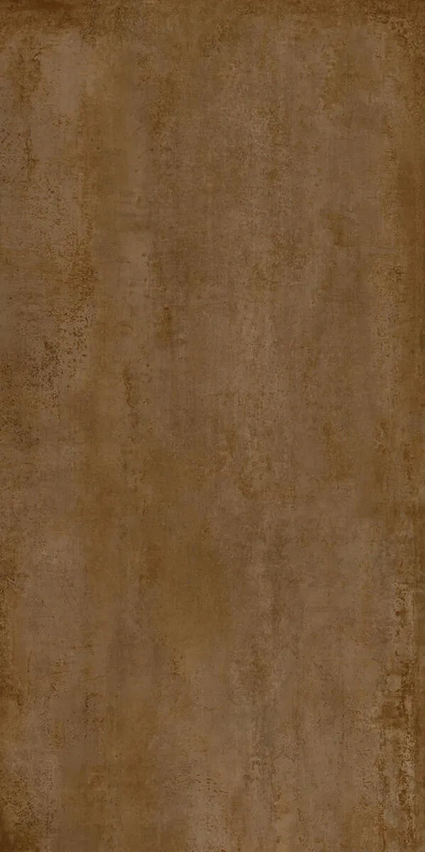 Image of installed Panoramic Porcelain Surfaces Brass Brown Porcelain countertops