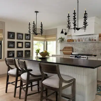 Image of installed Absolute Black Black Granite countertops