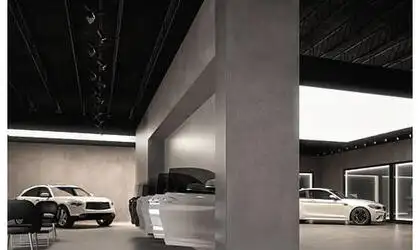 Image of installed Panoramic Porcelain Surfaces Charred Nickel Grey Porcelain countertops