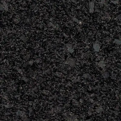 Closeup image of Silver Pearl Black Granite countertop slab
