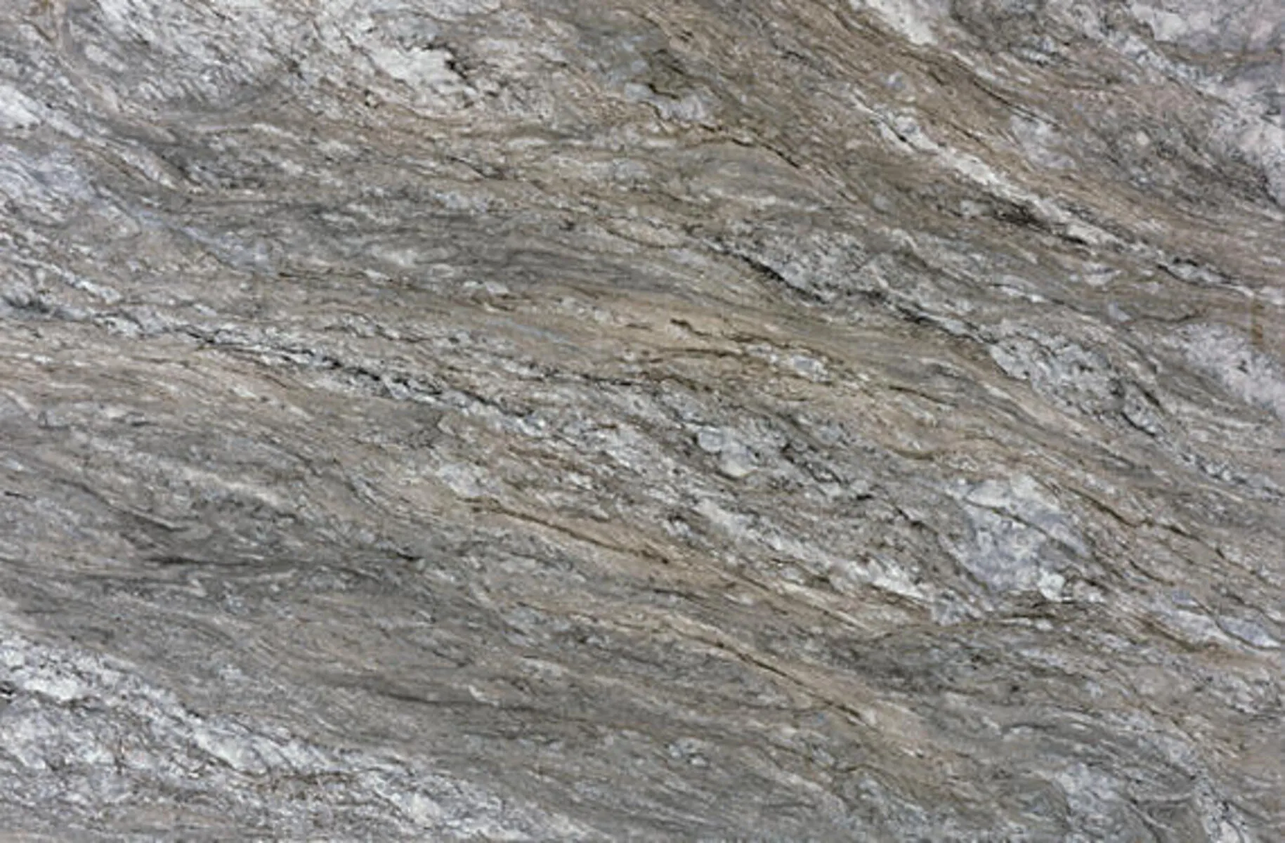 Closeup image of Blue Dunes Grey Granite countertop slab