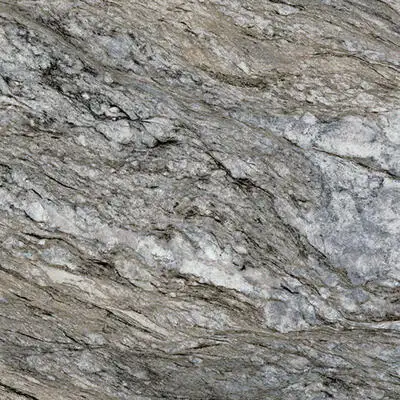Image of installed Blue Dunes Grey Granite countertops