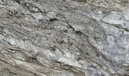 Image of installed Blue Dunes Grey Granite countertops