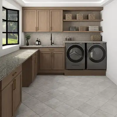 Image of installed New Caledonia Brown Granite countertops