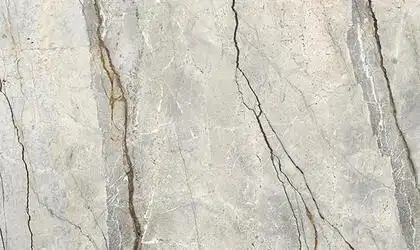 Closeup image of Panoramic Porcelain Surfaces Elestial Grey Porcelain countertop slab