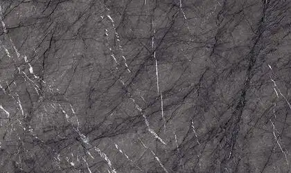 Closeup image of Panoramic Porcelain Surfaces Jasper Grey Grey Porcelain countertop slab