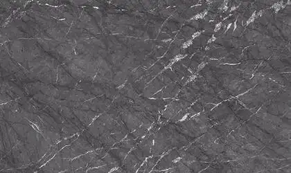 Image of installed Panoramic Porcelain Surfaces Jasper Grey Grey Porcelain countertops