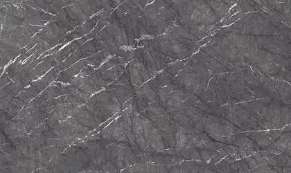 Image of installed Panoramic Porcelain Surfaces Jasper Grey Grey Porcelain countertops