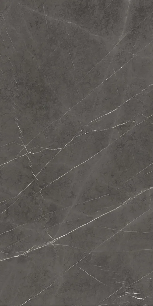 Image of installed Panoramic Porcelain Surfaces Sunstone Grey Porcelain countertops
