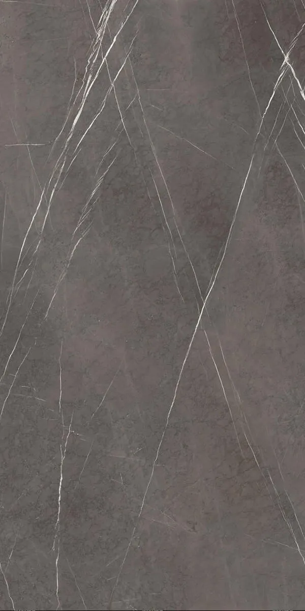 Image of installed Panoramic Porcelain Surfaces Sunstone Grey Porcelain countertops