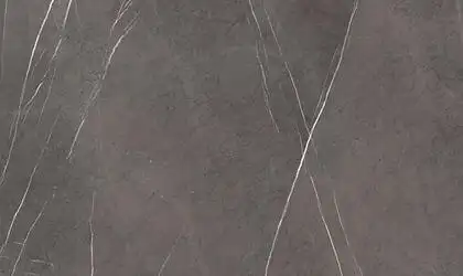 Image of installed Panoramic Porcelain Surfaces Sunstone Grey Porcelain countertops