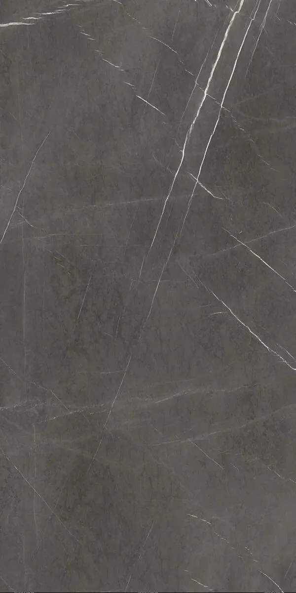Image of installed Panoramic Porcelain Surfaces Sunstone Grey Porcelain countertops