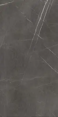 Image of installed Panoramic Porcelain Surfaces Sunstone Grey Porcelain countertops