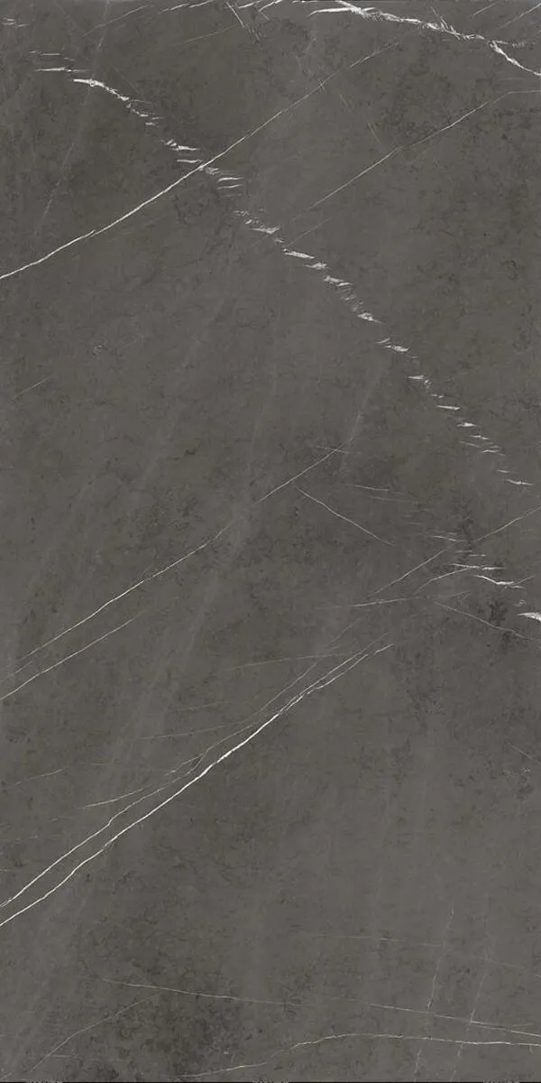 Image of installed Panoramic Porcelain Surfaces Sunstone Grey Porcelain countertops