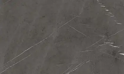 Image of installed Panoramic Porcelain Surfaces Sunstone Grey Porcelain countertops