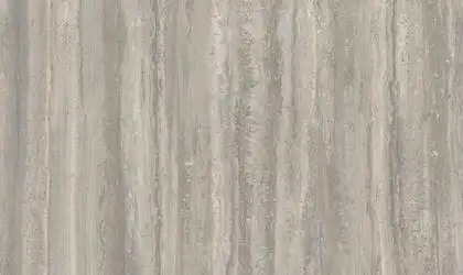 Closeup image of Panoramic Porcelain Surfaces Opal Travertine Grey Porcelain countertop slab Stone Countertop