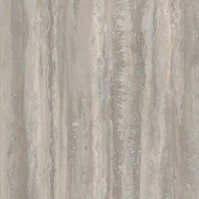 Image of installed Panoramic Porcelain Surfaces Opal Travertine Grey Porcelain countertops
